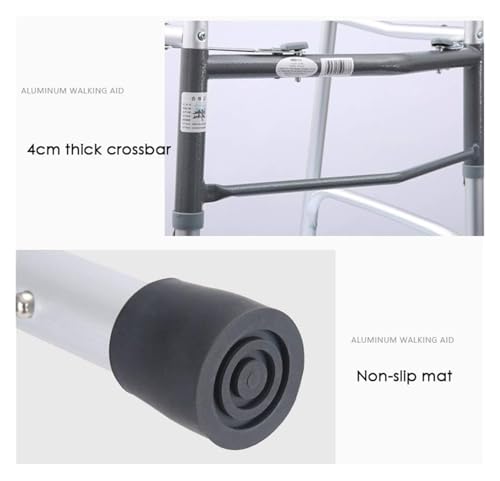 Cadre de marche pliant et deambulateur leger en aluminium pour escalier - 4
