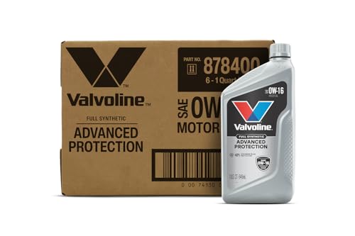 Valvoline Advanced Full Synthetic 0W-16 Motor Oil, 1 QT (Case of 6)