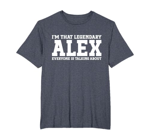 Alex Personal Name Funny Alex T-Shirt, Men's Big and Tall, Heather Blue, 6X Tall