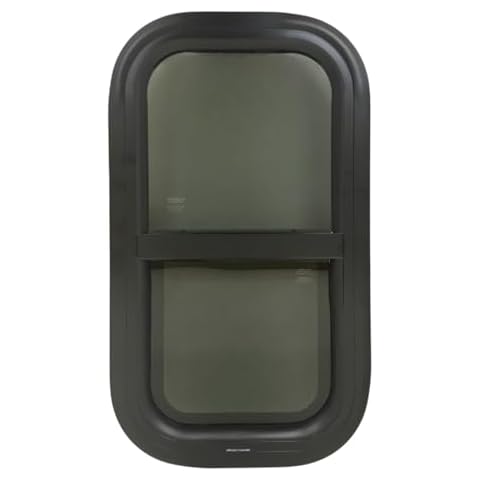 | Vintage Technologies Premium RV Window | 12" W X 22" H | Vertical slide | Complete Installation kit Included | (1-1/2" Wall Thickness) Cover