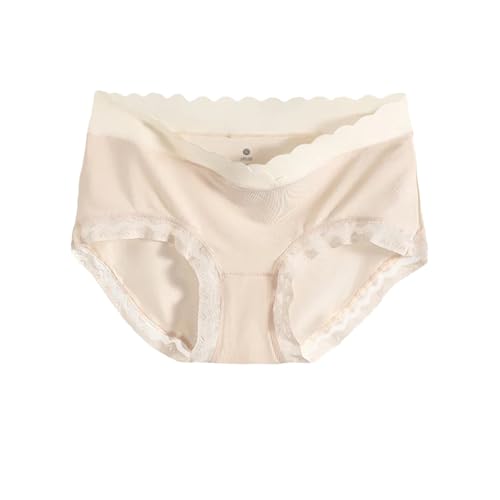 Bragas de algodón de seda, delgadas, transpirables, talla grande, cintura media, en forma de V, ropa interior para embarazo, 4, XL