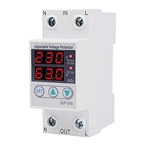 Voltage Protector Onder spanning stroom Protector SVP-916 220v 40A Protector Intelligent Multi-Function Adjustable White, spanning en stroom Calibrator