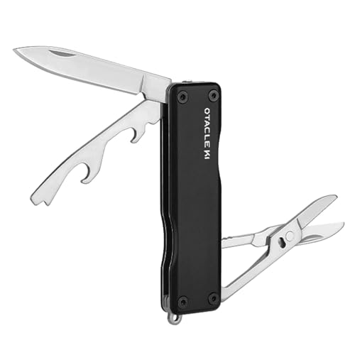 OKNIFE Otacle K1 Mini Pocket Multitool, 6-in-1 Multi-Purpose Knife with Scissors, Slotted Screwdriver, Tweezers, EDC Gear for Outdoors, Everyday Carry and Daily Use