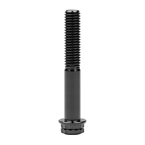 Image of Titanium Flange 12 Point Head M8 x15 20 25 30 35 40 45 50 55 60 65mm Screw Bolt Pack of 4 (M8x45mm, Black)