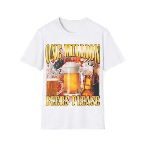 T-shirt biere One Million Beers humour pour apero et festival