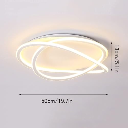 Plafonnier LED encastrable de 50 cm blanc pour chambre principale
