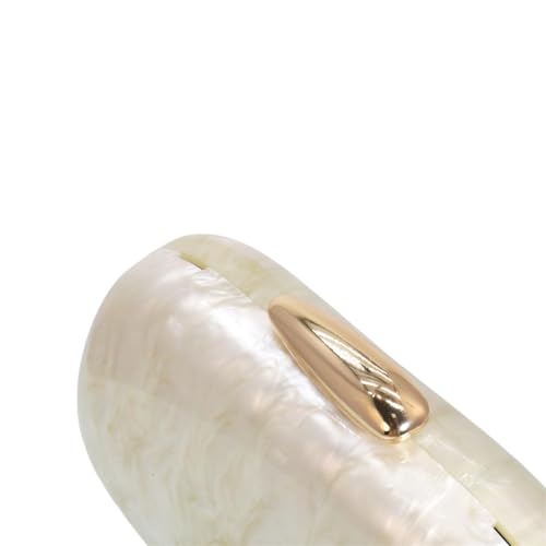 Image of Women Elegant Acrylic Stone Shape Chain Crossbody Bag Chic Marble Shell Purse Wedding Handbag for Banquet Party