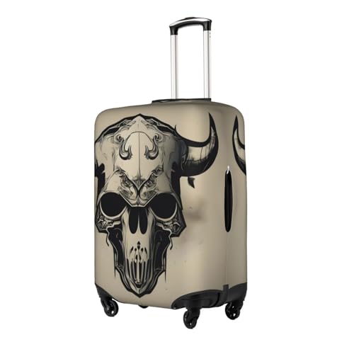 Runner Bull Skull Print Decorative Washable Luggage Cover Personalized Anti Scratch Suitcase Protector2