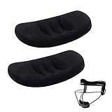 2 Pcs Softball Fielder's Facemask Chin Cup, Durable and Maximum Protection Catchers Mask Replacement Chin Pad, Baseball Softball Helmet Padding for Softball Fielder's Mask Men Women Teensm