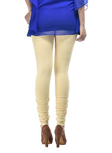 Image of Frenchtrendz Women's Cotton Spandex Stretchable Mid Rise Slim Fit Churidar Leggings Pull On