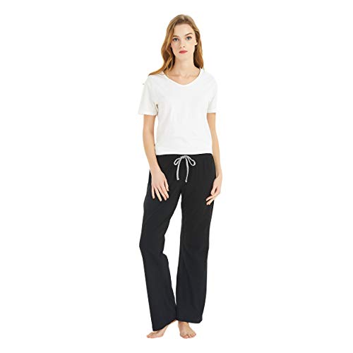 Image of U2SKIIN 2 Pack Pajama Pants for Women Soft, Cotton Comfortable Womens Lounge Lightweight Sleep Pj Bottoms