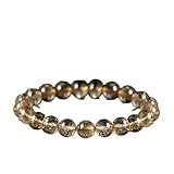 Genérico Pulsera de cuarzo rutilo cristal rubio brasileño Natural, cadena mano completa Unisex(13mm)
