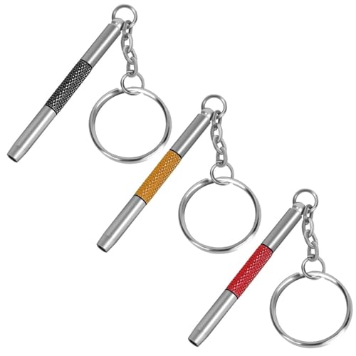 UNEAK - Eyeglass Screwdriver Repair Kit Black & Red & Yellow Precision 3 in 1 Mini Screwdrivers Set Keychain Glasses, Sunglasses, Sunglass, Watch, Electronics, Eyeglasses, Flat Head, Phillips, Hex