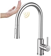 Antibakterielle Armatur BONADE Touch Sensor Wasserhahn Küche Ausziehbar Mit 2 Einhandmischer Küche