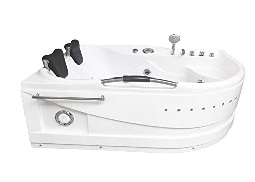 Whirlpool Massage Hydrotherapy Corner Bathtub Hot Tub 2 Two Person Cayman White #TOP1