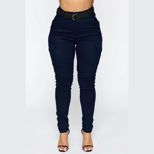 Women's High Waisted Skinny Jeans Slim Fit Casual Summer Outdoor Butt Lifting Tummy Control Stretch Denim Cargo Pants3