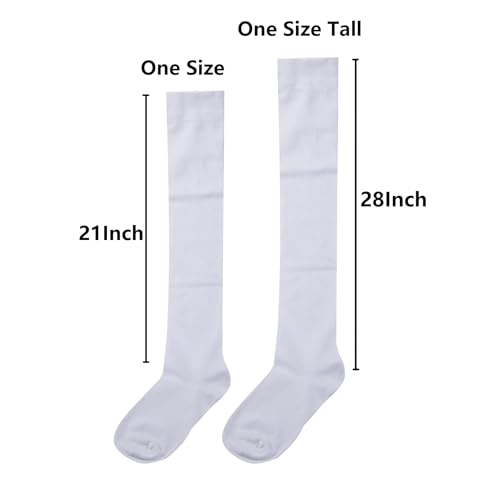Image of Bestjybt Women Thigh High Socks Cotton Warm Long Over Knee High Stockings