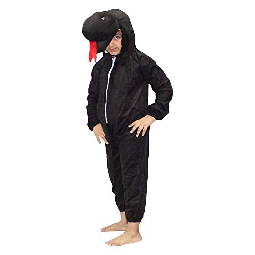 Image of Kaku Fancy Dresses Snake Insect Costume for Kids - Black, 7-8 Years | Animal Fancy Dress for Boys & Girls