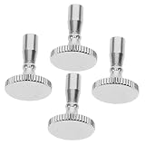 BAZEITFLOW Manopole Controllo da 4 Lampada Rame Argento e in Interruttore Pezzi Preciso Facile Usare Compatibili E26 per Lampade da Terra da Tavolo