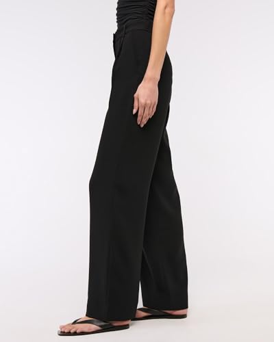 Image of Elendra Cotton Blend Wide Leg Pants for Women | HIGH Waist Formal Baggy Pants