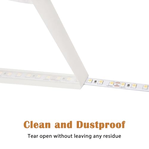 Image of Light Soften Tape 2 PCS 0.78inx29ft Led Light Strip Masking Tape Lighting Dimming Cover Sticker, White (White)