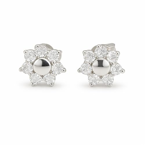 Image of Pure Silver Stud Earrings | Rhodium Plated | 6 Months Warranty