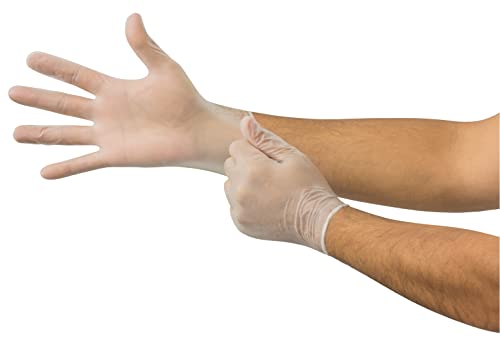 Ansell Microflex Derma Free Df-850 Medium Disposable Vinyl Gloves For Food Prep & Handling - Natural Clear (Box Of 100) #TOP18