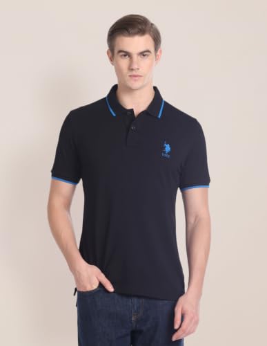 U.S. Polo Assn. Men's Black Slim Fit Cotton Polo T-Shirt - Image 7