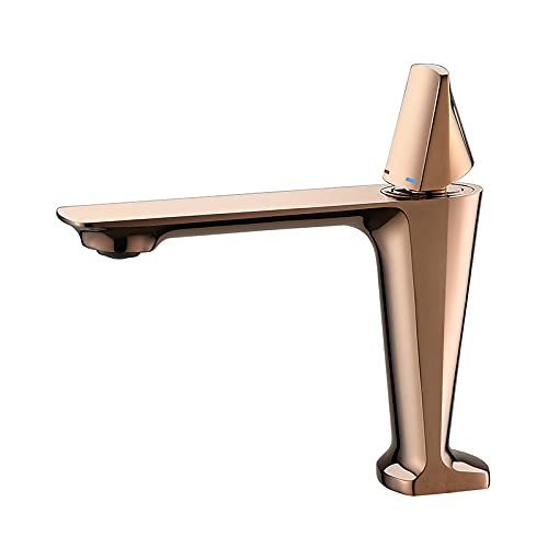 Robinet lavabo gris laiton anti-calcaire pour mitigeur 1 trou durable