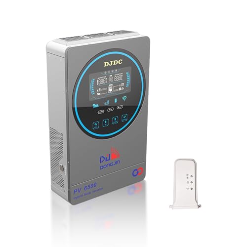 Hybrid Wechselrichter 24V 4500W Reiner Sinus Hybrid Wechselrichter mit WiFi-Modul 150A MPPT Solar Inverter 24VDC auf 220/230VAC Solarladung, Netzladung, Hybridladung