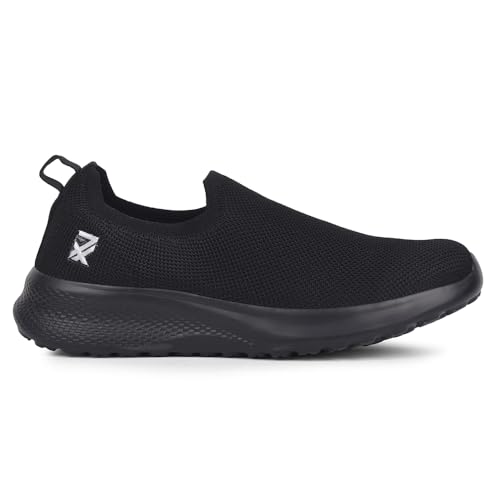Image of Liberty Leap7x GHD-89E Men Sports Walking Shoes - Black & Grey | Comfortable and Durable Slip-On Closure - Suitable for Non-Lacing Running, Gym, Jogging and Outdoor Shoes for Man - Cushioned Footbed