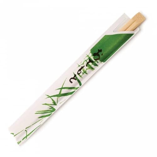 GRADISCO - Bacchette in Bamboo Monouso Confezionate singolarmente. Bacchette in legno naturale 100% compostabili - Bacchette per cibi giapponesi / cinesi. Biodegradabili da 21cm (confezione BIANCA)