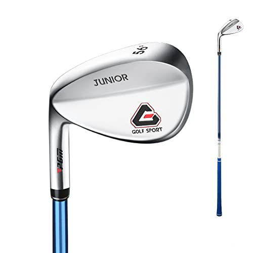 Leworęczny Junior Golf Wedge 56 Degree Lob Club dla dzieci Chłopcy Dziewczyny w wieku 3-12 głowicy ze stali nierdzewnej Carbon Shaft Blue Pink Training Aid