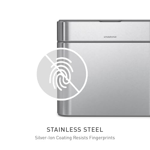 simplehuman Compost Caddy, Detachable Bin, Brushed Stainless Steel