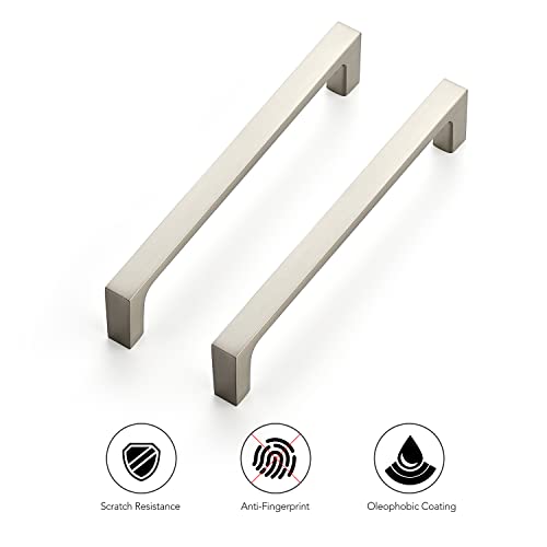 Ravinte 5 Pack Solid 5 Inch Kitchen Square Cabinet Handles Brushed Nickel Pulls Drawer Pulls Kitchen Cabinet Hardware Handles by Ravinte - Image 6