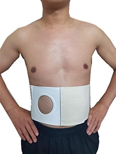 Vista 3 de Carpeta abdominal unisex para ostomía (apertura 3.14), cinturón de ostomía, cinturón de hernia y colostomía, bolsa de colostomía, soporte