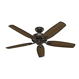 Hunter 53242 Builder Elite 52-inch Ceiling Fan with five Harvest Mahogany / Brazilian Cherry Reversible Blades (Renewed)