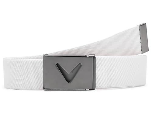 Callaway Womens V-Logo Web Belt Bright White One Size