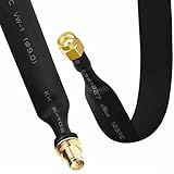 Koaxialkabel, für Helium Hotspot Miner Antenne mit Verlängerung RP-SMA Stecker Buchse 60cm 50 Ohm 0-6GHz Flat Door Feed Thru für LoRaWAN IoT M2M