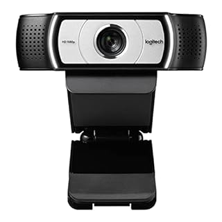 Logitech C930e Business Webcam, Appel Vidéo Full HD 1080p/30ips, Correction/Mise au Point Automatiques, Zoom 4X, Volet de Protection, Skype Business, WebEx, Lync, Cisco, PC/Mac/Portable/Macbook/Chrome Noir
