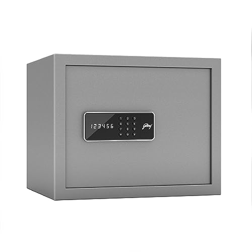 Godrej Forte Pro 30 Litres Digital Electronic Safe Locker for Home & Office with Motorized Locking Mechanism (Light Grey)