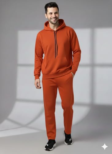 Image of Mack Jonney Solid Track Suit for men | Co-ord Set | Warm Fleece Tracksuit Set | Full Sleeve Hoodie