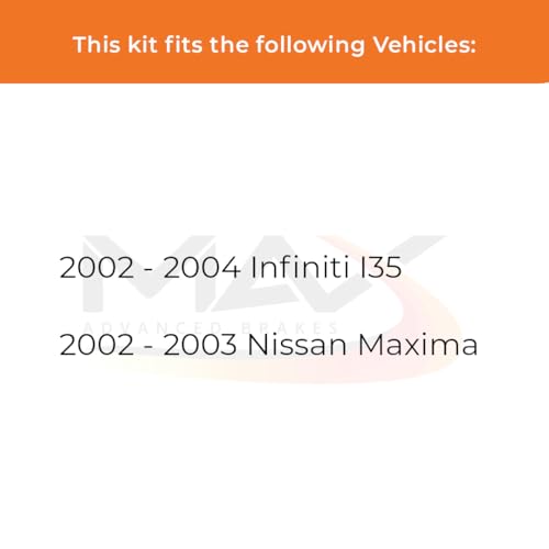 Image of Max Advanced Brakes Front & Rear Brake Kit Compatible With 2002 2003 Nissan Maxima Compatible With Infiniti I35 Replacement Premium OE Disc Brake Rotors and Ceramic Brake Pads