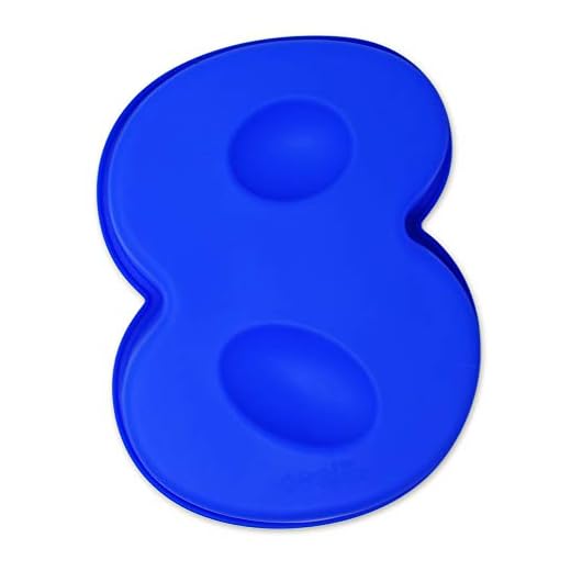 MATANA Grand Moule à Gâteau de Nombre de Silicone (8) - Antiadhésif & Sans BPA