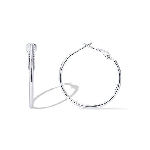 Image of PAVOI Gold Hoop Earrings for Women, 14K Gold Plated Paddle-Back Hoops
