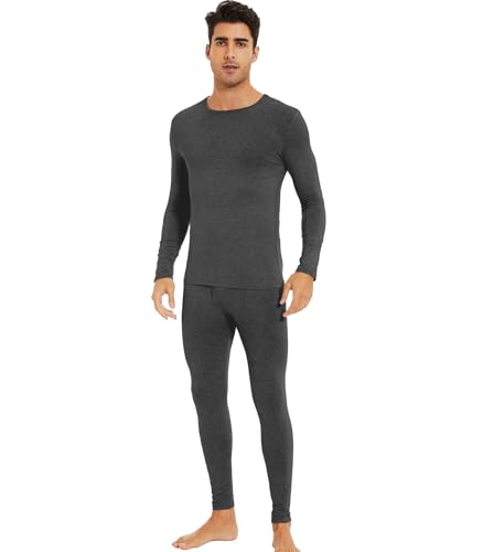 WiWi Thermal Underwear for Men Bamboo Viscose Long Johns Set Soft