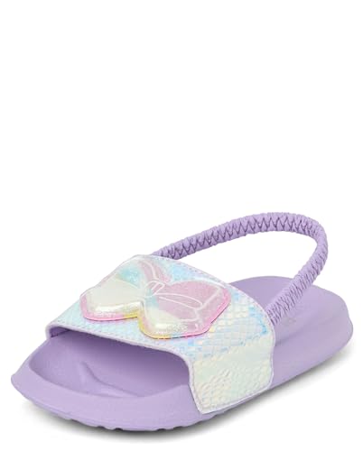 Image of The Children's Place Baby Girls' And Toddler Everyday Slide Sandals With Backstrap