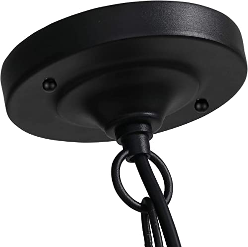 Alaislyc Outdoor Pendant Lights For Porch Black Hanging Outdoor Hanging Lights Adjustable Chain Light Fixture Hanging Lantern For Front Door Ceiling Entry #TOP3