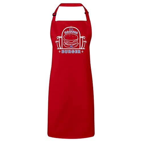 Tablier de cuisine geek Big Kahuna Burger rouge coton ajustable humour cinéma