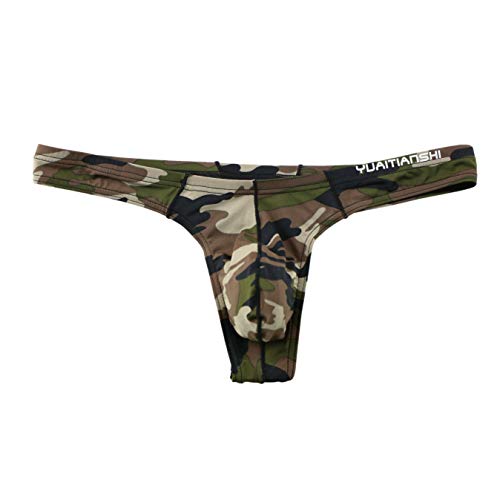 MuscleMate Men's Camouflage Thong Underwear, Men's Hot Camouflage Thong G-String Underwear, Stretchy and All-day Comfort.2